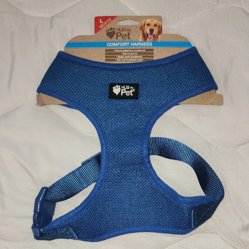 NWT Large Hug My Pet Blue Comfort Harness